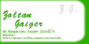 zoltan gaiger business card